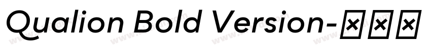 Qualion Bold Version字体转换